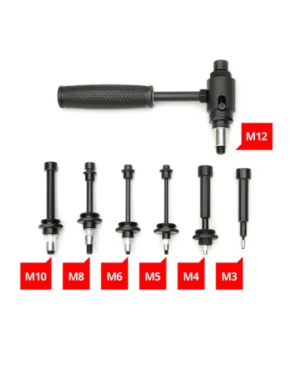 Профессиональный заклепочник для резьбовых заклепок винтового типа UPTOOL S7