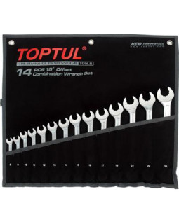 Набор комбинированных ключей 8-24 мм TOPTUL 14 шт. Dynamic GPAQ1402