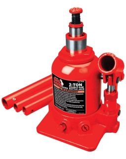 Домкрат гідравлічний двоштоковий 2т 150-370 мм низькопрофільний TORIN TF0202-foto2