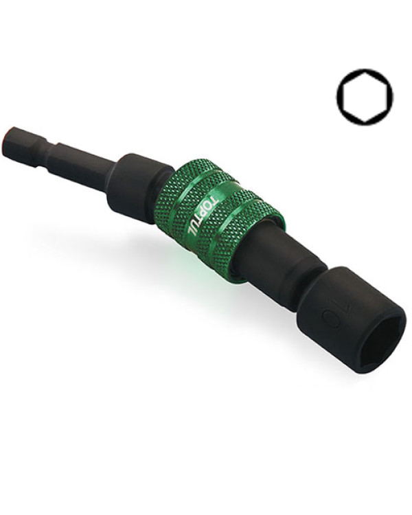 Головка торцева для шуруповерта TOPTUL 10мм L=87мм із шарніром магнітна BEBA0810