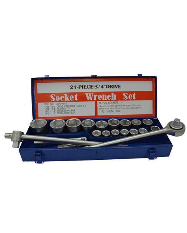 Набір головок з тріскачкою 3/4