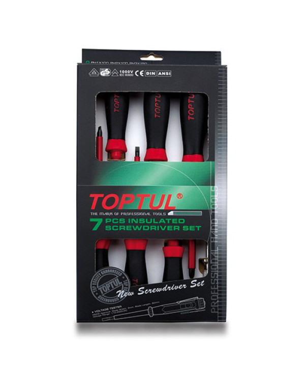 Набір викруток ізольованих TOPTUL (1000V) 7од. GAAE0704