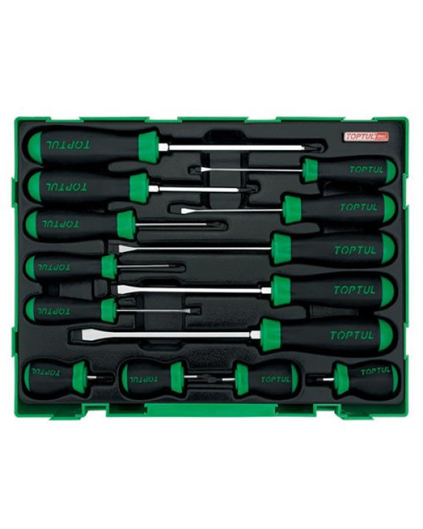 Набір професійних викруток у ложементі 14од. TOPTUL GTC1401