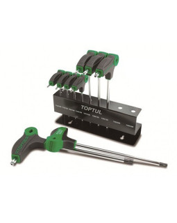 Набор ключей TORX с ручкой L-обр. TOPTUL T10-T50 9ед. GAAX0901