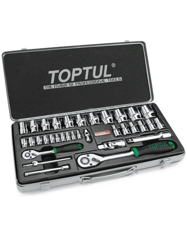Набор головок с трещоткой TOPTUL 1/4