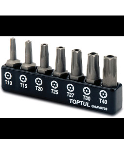 Набор бит TORX с отверстием TOPTUL 1/4 Набор бит TORX с отверстием TOPTUL 1/4