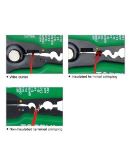 Кліщі для обтискання клем та зняття ізоляції посилені TOPTUL DKAA2226-foto3