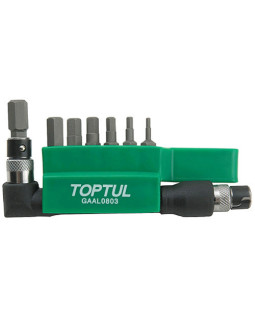 Набор бит + Г-обр. переходник TOPTUL 1/4 Набор бит + Г-обр. переходник TOPTUL 1/4