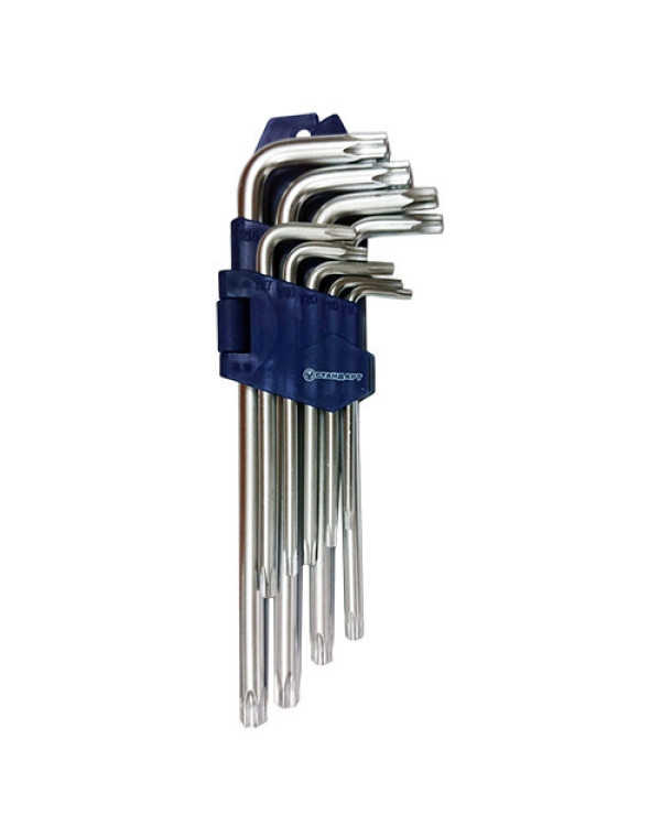 Ключи TORX Г-образные длинные с отверстием 9ед. СТАНДАРТ TKS0902