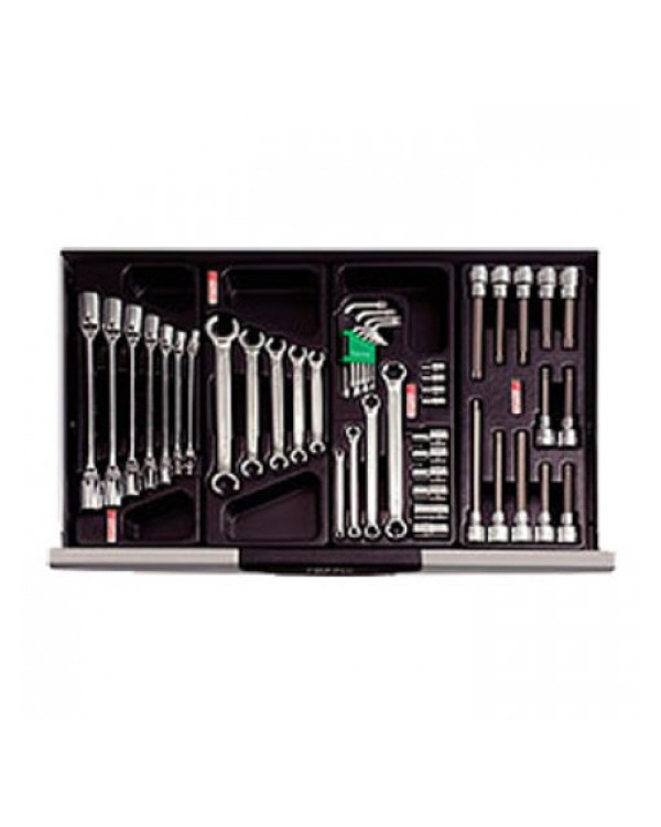 Ящик с набором инструментов для автосервиса TOPTUL (Pro-Line) 3 секции 104 ед. GCAZ0013