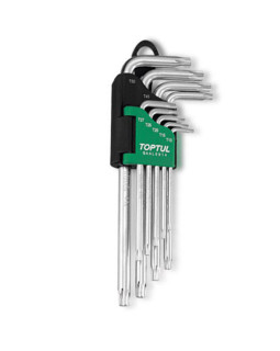Набор ключей TORX Г-обр. TOPTUL  T10-T50 9ед. длинных GAAL0914