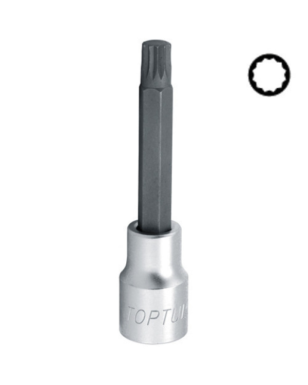 Насадка SPLINE TOPTUL M12 L100мм 1/2