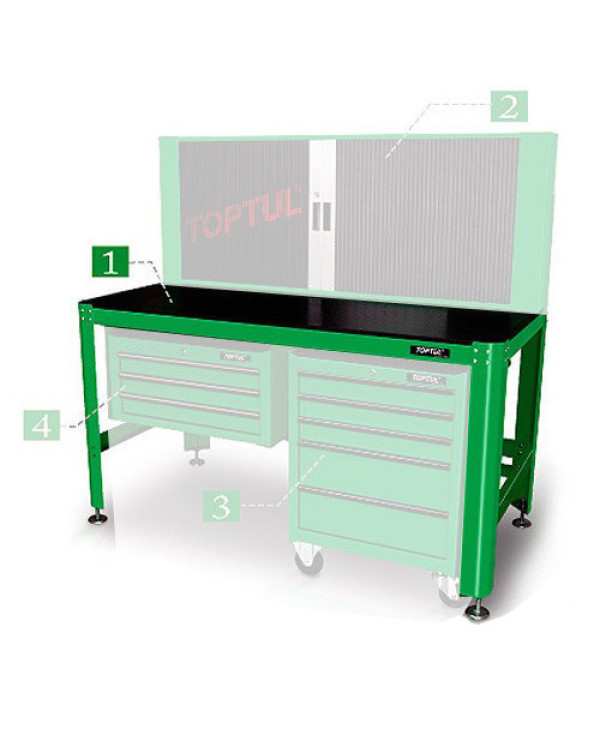 Верстат слюсарний TOPTUL 1560*710*827мм TAAA1607