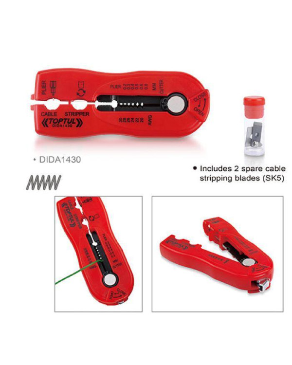 Стриппер многофункциональный TOPTUL d0.2-0.8мм DIDA1430