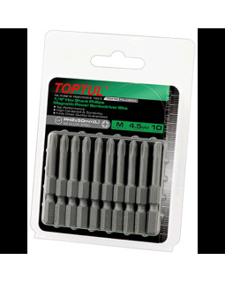 Набор бит для шуруповертов магнитных 10шт TOPTUL 1/4 Набор бит для шуруповертов магнитных 10шт TOPTUL 1/4