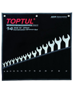 Набор ключей комбинированных 14 шт 8-32 мм TOPTUL Hi-Performance GPAX1401