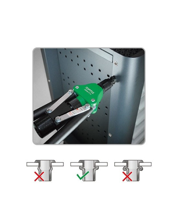 Заклепочник для різьбових заклепок TOPTUL M5, M6, M8, M10, M12 JBBB0512