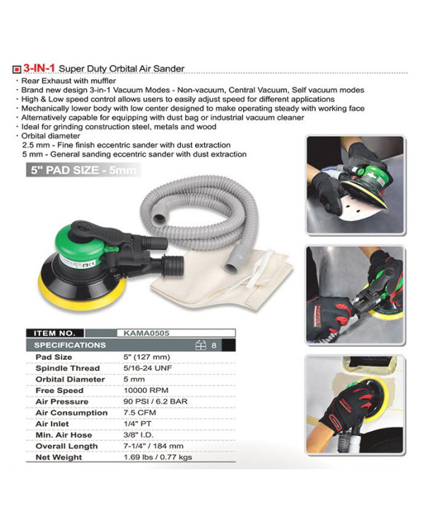 Шлифмашинка орбитальная пневматическая 5