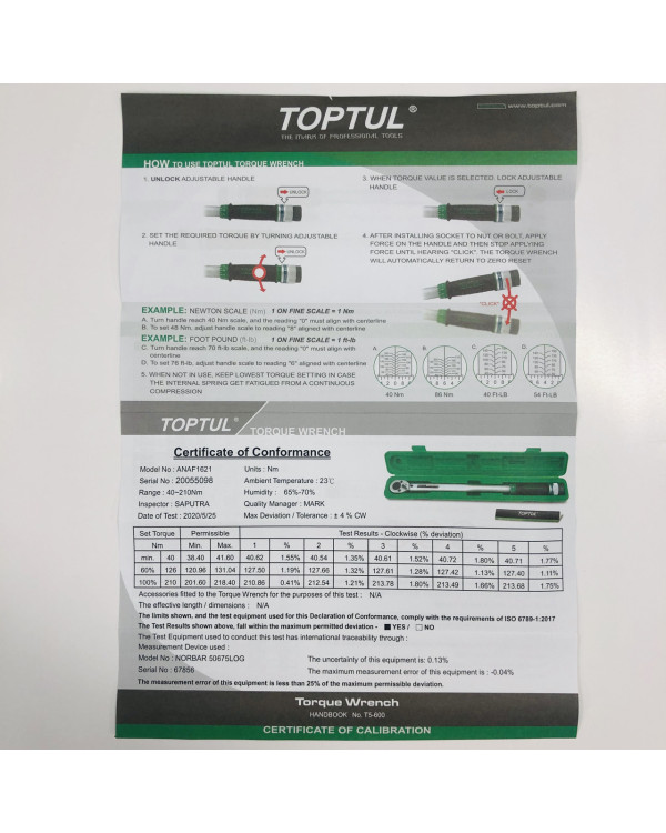 Динамометрический ключ 1/2