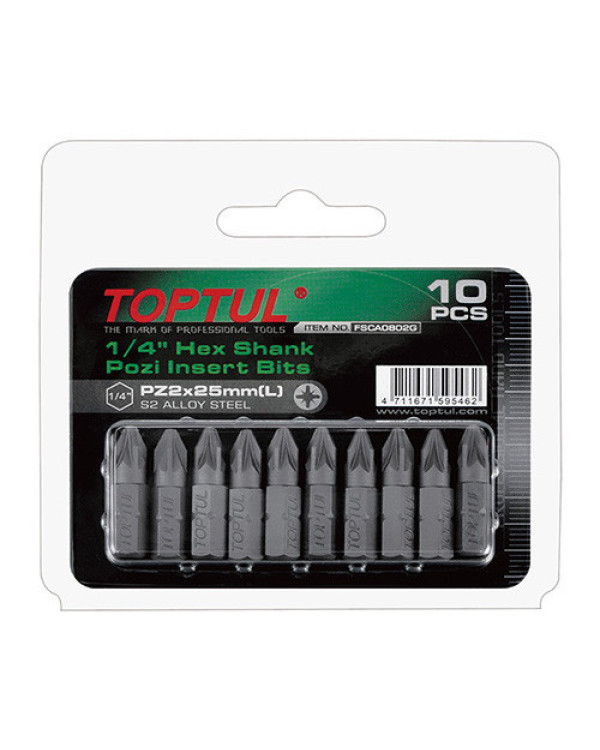 Набор насадок отверточных TOPTUL 1/4
