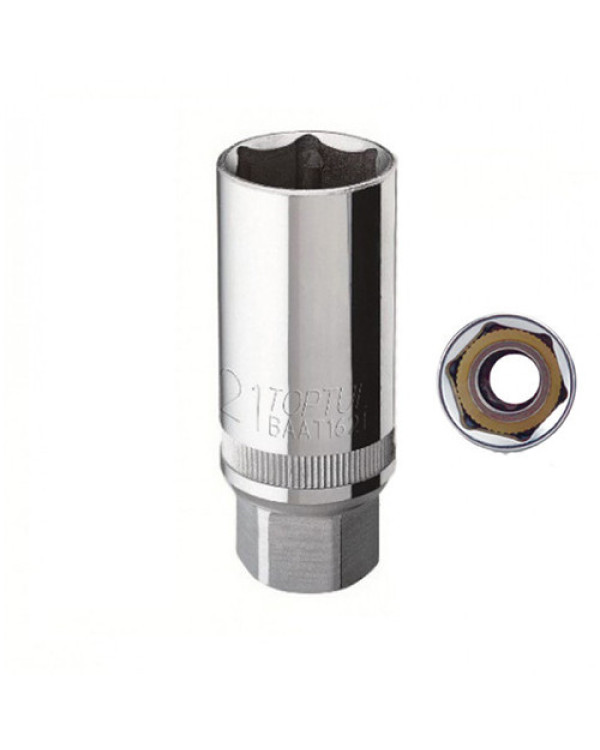 Головка торцевая магнитная свечная TOPTUL 16мм 3/8