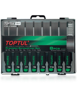 Набор отверток для точных работ TOPTUL (T5-T20) 8ед. GAAW0801