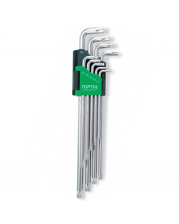 Г-подібні ключі TORX TOPTUL T10-T50 9од. супердовгі GAAL0923