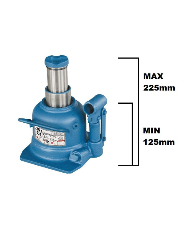 Домкрат телескопический 10т 125-225 мм профессиональный низкопрофильный TORIN TH810002