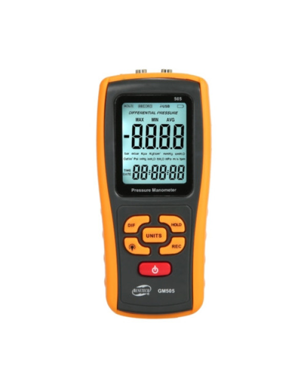 Диференціальний манометр USB, ±2,49 кПа BENETECH GM505 Диференціальний манометр USB, ±2,49 кПа BENETECH GM505