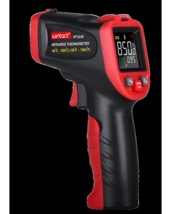 ІЧ пірометр (кол. дисплей, термопара) -50-850 ° C WINTACT WT323B ІЧ пірометр (кол. дисплей, термопара) -50-850 ° C WINTACT WT323B