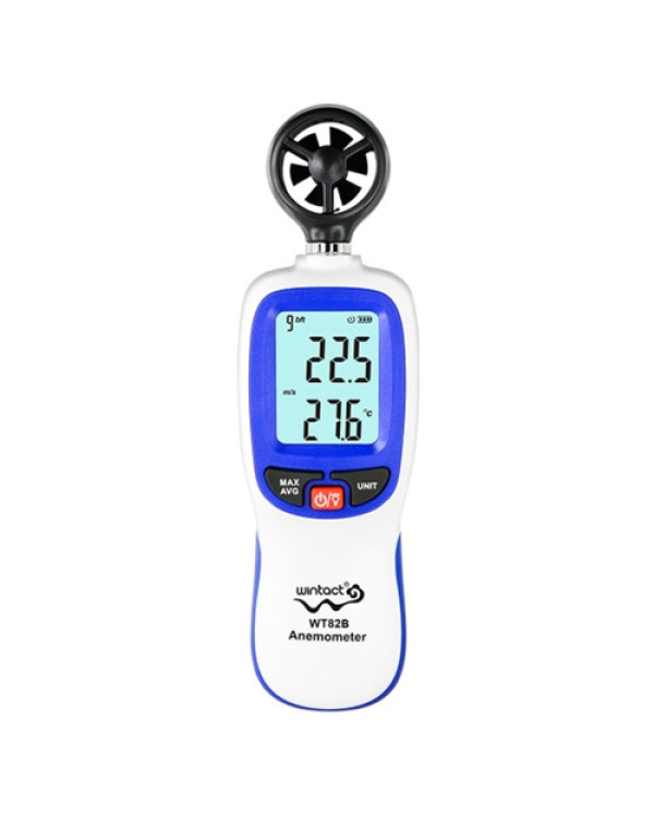 Анемометр крыльчатый Bluetooth 0,3-30 м/с, -10-45°C WINTACT WT82B