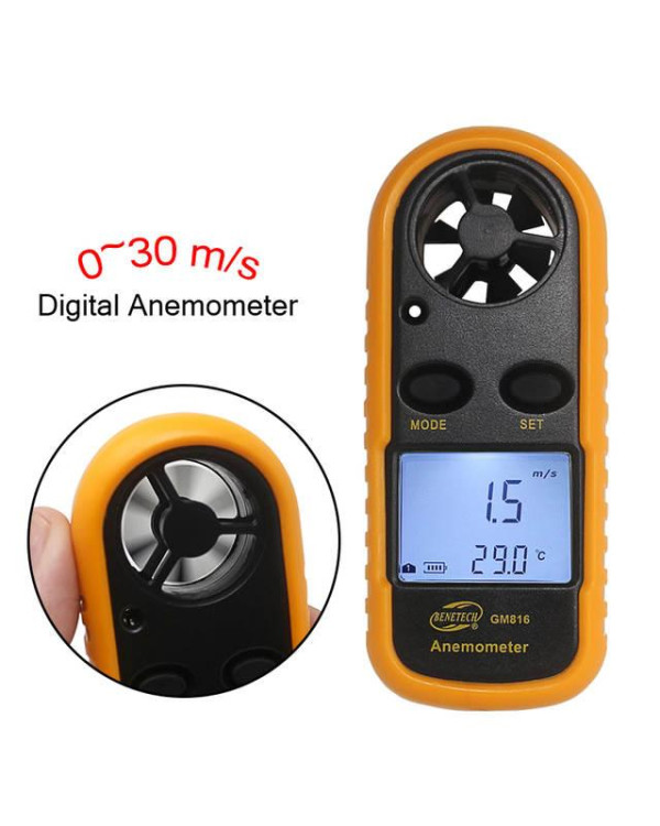 Цифровий анемометр 0,1-30м/с, -10-45°C BENETECH GM816