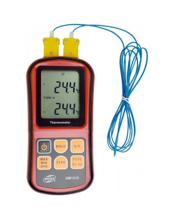 Термометр цифровий двоканальний -250-1767 ° C BENETECH GM1312