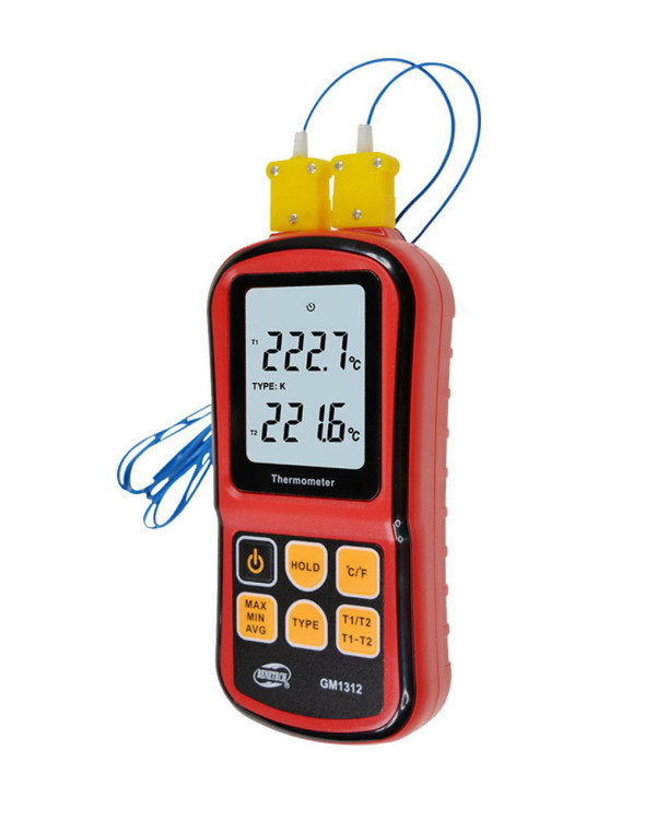 Термометр цифровий двоканальний -250-1767 ° C BENETECH GM1312