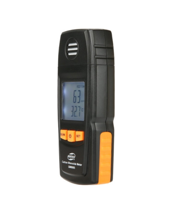 Детектор чадного газу CO + термометр (0-1000 ppm, 0-50 ° C) BENETECH GM8805