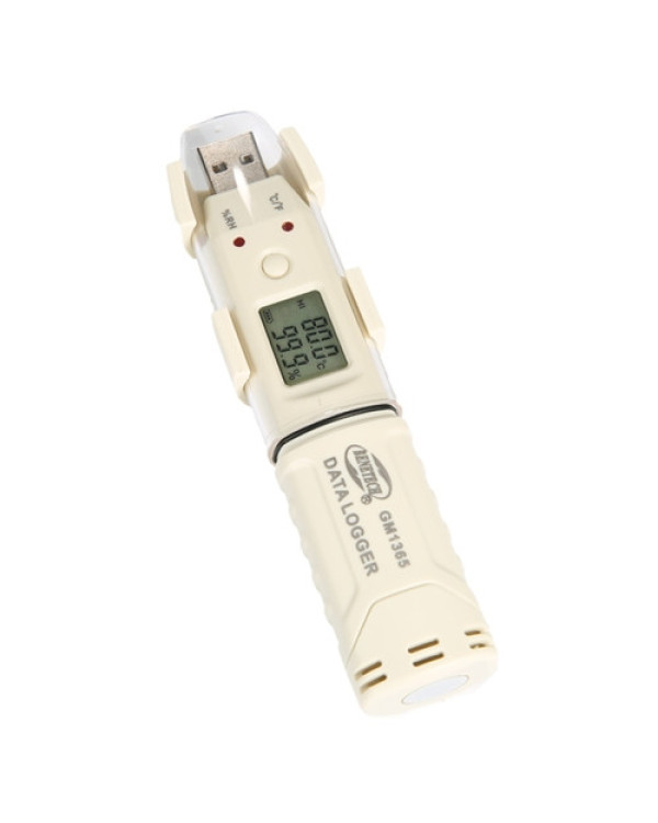 Реєстратор вологості та температури (даталоггер) USB, 0-100%, -30-80°C BENETECH GM1365