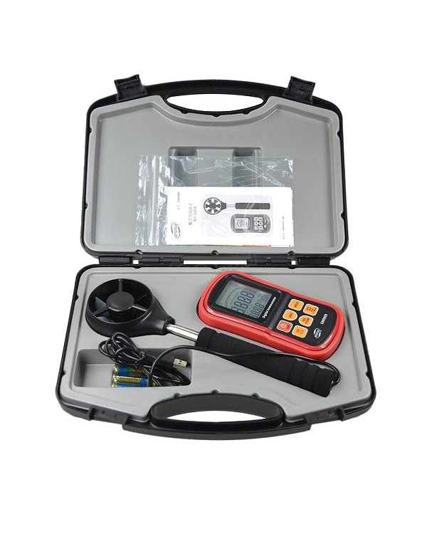 Анемометр (измеритель потока воздуха) 0,3-45м/с, 0-45°C BENETECH GM8909