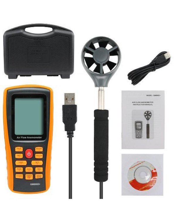 Анемометр професійний USB 0,3-45м / с, 0-45 ° C BENETECH GM8902X Анемометр професійний USB 0,3-45м / с, 0-45 ° C BENETECH GM8902X