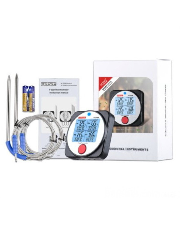 Термометр пищевой электронный 4-х канальный Bluetooth -40-300°C WINTACT WT308B