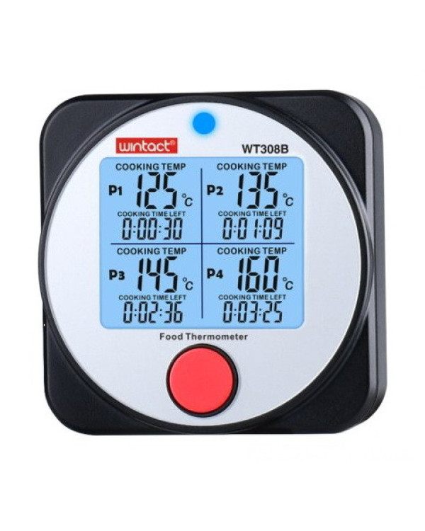 Термометр пищевой электронный 4-х канальный Bluetooth -40-300°C WINTACT WT308B