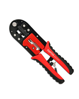 Кліщі для обтиску та зачистки проводів (RJ11/RJ12/RJ45) тріскачкові TOPTUL DKAC2420