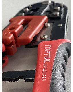 Кліщі для обтиску та зачистки проводів (RJ11/RJ12/RJ45) тріскачкові TOPTUL DKAC2420-foto4