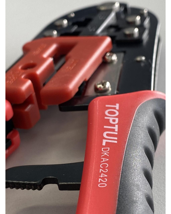 Клещи для обжима и зачистки проводов (RJ11/RJ12/RJ45) трещоточные TOPTUL DKAC2420 Клещи для обжима и зачистки проводов (RJ11/RJ12/RJ45) трещоточные TOPTUL DKAC2420