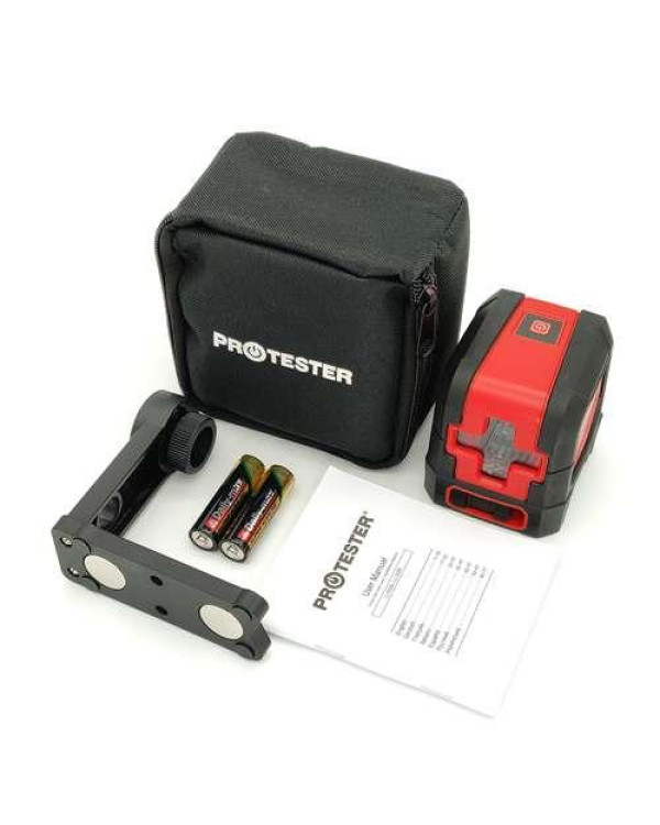 Лазерний рівень, 2 лінії, 1H/1V (червоний промінь) PROTESTER LL102R