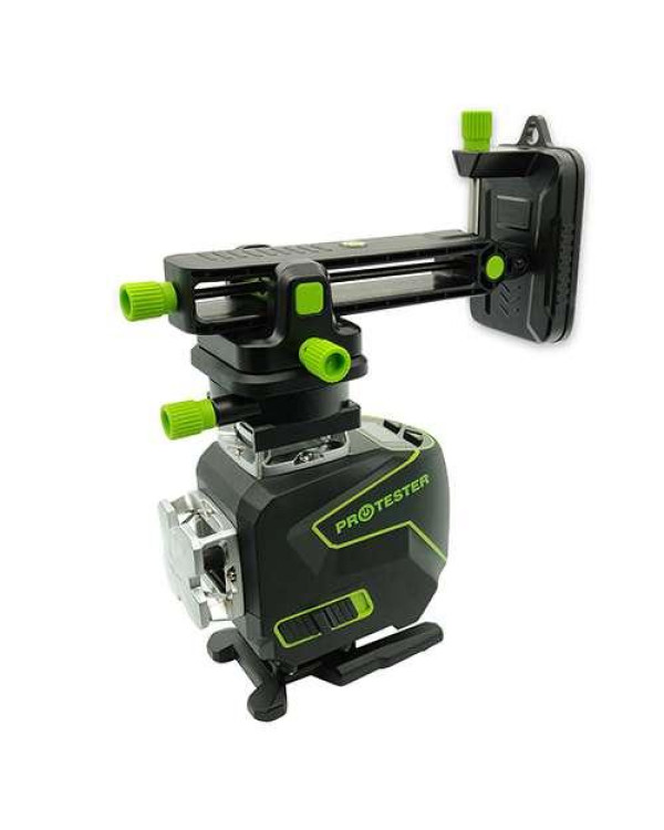 Профессиональный лазерный уровень PREMIUM, 4x360°(LCD, Bluetooth, ДУ, зеленый луч) PROTESTER LL516G