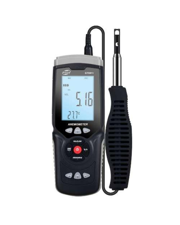 Термоанемометр профессиональный USB, 0,3-30м/с, 0-45°C BENETECH GT8911 Термоанемометр профессиональный USB, 0,3-30м/с, 0-45°C BENETECH GT8911