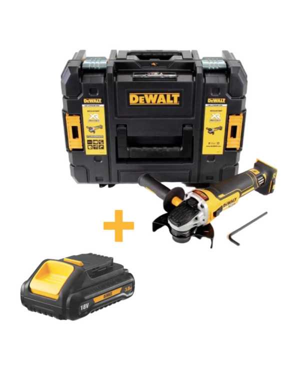 Шлифмашина угловая - болгарка аккумуляторная бесщёточная DeWALT DCG405NT+DCB187